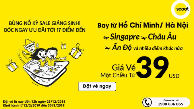 Chương trình khuyến mãi mùa Giáng sinh của Flyscoot