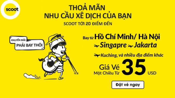 Khuyến mãi cùng Scoot khám phá 20 điểm đến chỉ với 35 USD