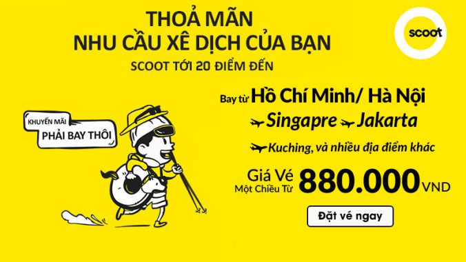 Khuyến mãi từ Scoot chỉ 38 USD trải nghiệm chuyến đi thú vị