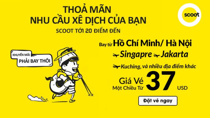 Khuyến mãi cùng Scoot bứt phá hơn 20 điểm đến