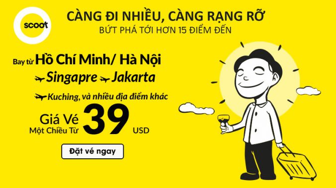 Scoot khuyến mãi chỉ 39 USD đi càng nhiều trải nghiệm nhiều