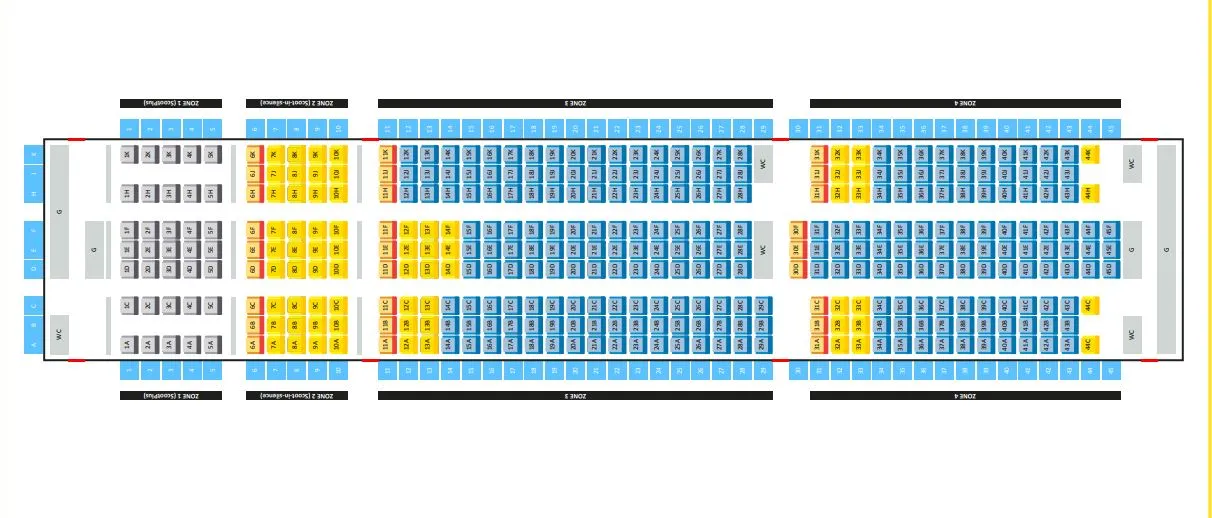 Sơ đồ ghế ngồi Boeing 787-9 Dreamliner Scoot