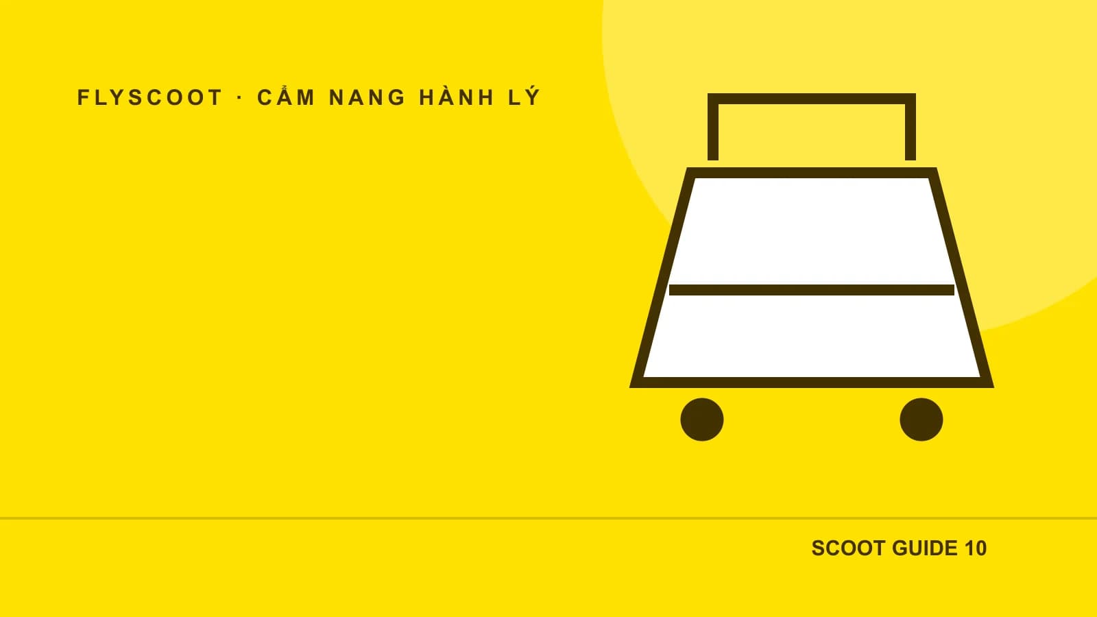 Minh họa túi cabin và vali ký gửi Scoot ở hai khu vực riêng