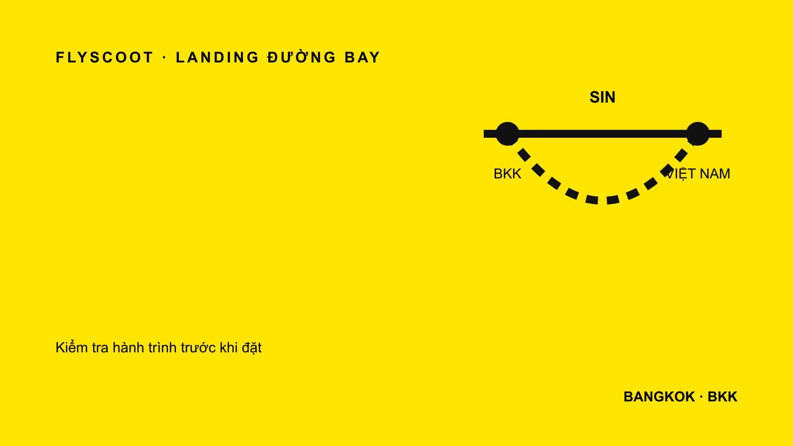 Sơ đồ phương án di chuyển Việt Nam qua Singapore đến Bangkok